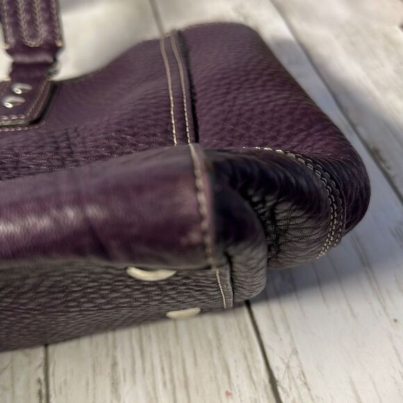 Coach Hamilton Purple Pebbled Leather Shoulder Tote Bag Handbag No. G0973-F13960 - Picture 12 of 15